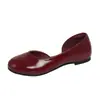 Sapatilhas de corte lateral estilo francês para mulheres, novo modelo de verão 2026, bico redondo, sapatos Mary Jane gentis e versáteis