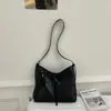 Bolso Tejido Retro de Gama Alta de Moda Tendencia Chic Gran Capacidad Bolso de Hombro Único Versátil Casual para el Trabajo Bolso Cruzado
