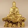 Adornos de Buda Sakyamuni de latón para comer en casa Estatuas grandes de bronce de Buda Sakyamuni