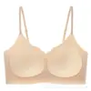 Sutiã Sem Costura Jelly Suporte Macio Levanta-Busto para Mulheres, Verão Leve com Bojo Fixo, Sensação de Pele, Anti-Queda, Lindo Sutiã nas Costas