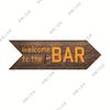 Hogar de Madera 10*20cm Colgante Tipo Flecha Placa de Puerta Navideña Decoración Festiva Colgante de Pared de Halloween