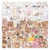 90 adesivos fofos de urso e coelho de desenho animado para capa de celular, diário, caderno, laptop, iPad, adesivos decorativos