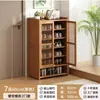 Novo Modelo de Sapateira Simples para Interior para Entrada de Casa, Econômica de Bambu de Múltiplas Camadas com Proteção contra Poeira para Apartamentos de Aluguel