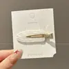 Pinza para el pelo de terciopelo con forma de corazón y perlas, estilo coreano, color block, nuevo modelo otoño e invierno 2026, pinza de pico de pato para frente y laterales