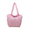 Estilo japonês nuvem bolha flor saco de ombro saco colete estudante feminino bolsa simples saco de lona de grande capacidade