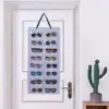 Nuevo Almacenamiento para Gafas de Sol, Bolsillo de Pared Colgante a Prueba de Polvo Bolsa de Almacenamiento para Gafas 16 Ranuras de Fieltro Almacenamiento para Gafas de Sol