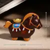 Encanto Creativo de Madera Tallada Caballo del Zodiaco para Teléfono, Caballo Mecedora de Pony, Llavero Caballo de la Fortuna, Adorno para Bolsa