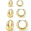 Nuevos Pendientes Dorados Pesados de Moda para Comercio Transfronterizo, Clips para Orejas Elegantes y Exquisitos, Accesorios de Moda Modernos y Versátiles