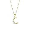 Suministro exclusivo transfronterizo: Collar con Colgante de Letra de Circonita Chapado en Oro Cobre, Cadena de Clavícula de Alta Gama, Collar, Collar de Letra