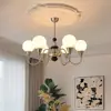 Candelabro de Cristal para Dormitorio Estilo Francés Vintage, Minimalista Nórdico para Sala de Estar, Comedor, Estudio, Vestidor, Iluminación de Diseñador, Ultra-Simple