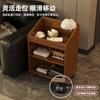 Carro Móvil Estilo Antiguo Mesa Lateral Avanzada para Sofá Estante Retro para Mesita de Noche Gabinete de Almacenamiento para Escritorio de Oficina