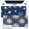Mouse Pad Grande Sol e Lua Retrô, Borracha Antiderrapante, Bordas Costuradas de Precisão, Tapete de Mesa Cross-Border para E-Sports, Personalizável com Seu Próprio Design