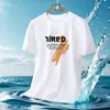 Comércio Exterior Malha Solta Respirável Tamanho Grande Manga Curta Esportiva Secagem Rápida Gola Redonda Camiseta Marca Tendência Seda de Gelo Camiseta Masculina Verão Atacado