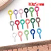Uñas Ojo de Oveja Pintadas de Metal, Uñas Cuerno de Oveja Pintadas con Spray de Colores, Tornillos de Colores, Piezas de Accesorios para Manualidades, Colgantes para Llaveros
