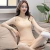 Conjunto de Roupas de Outono e Calças Longas 95% Algodão, Lingerie Feminina, Roupas Íntimas para Alunos do Ensino Médio, Suéteres Finos de Algodão, Pijamas, Confortável no Outono e Inverno
