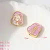 Nuevos Accesorios de Gato de la Suerte Morado con Agujero Vertical para Primavera, Mariposa Flor Unicornio Dorado Tradicional Accesorios para Pulsera DIY Venta al por Mayor