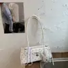 2026 Nova Bolsa Baguete de Bolinhas Coreana de Alto Estilo para Mulheres com Pingente de Coelho Fofo, Bolsa de Ombro em Estilo Menina, Bolsa de Braço