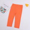 Leggings Modales de Color Sólido para Niñas de Siete Puntos Verano 2024 para Niños Lindo Divertido Lindo Elástico Cómodo Casual Moderno Pantalón