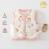 Chaleco cálido para bebé para primavera y otoño, chaleco acolchado de 40 g, ropa para recién nacidos de principios de otoño, ropa exterior para bebés de otoño e invierno