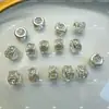 Rueda de diamante color AB espaciador redondo agujero grande con cuentas diy pulsera de cuentas hecha a mano accesorios para collar de teléfono móvil