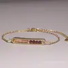 Collar Colgante Cruzado de Piedra Nueva con Perlas Chapado en Oro Estilo Lujo Ligero Pulsera de Citrino y Mineral de Hierro Joyería para Mujeres Venta al por Mayor