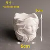 Retrato de Cabeza de Chica Simple Nórdica Adorno de Almacenamiento de Arte Decoración del Hogar Sala de Estar Entrada Piedra de Incienso Difusor de Piedra de Yeso