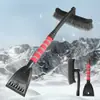 Pá de Neve para Carro 2 em 1 Destacável, Ferramenta Multifuncional de Escova de Neve para Remoção de Neve, Remoção de Gelo e Remoção de Geada no Inverno