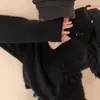 Suéter de punto informal de cuello en V naranja para mujer, otoño e invierno, holgado, suave y pegajoso, prenda interior, capa base, top de punto, top blanco lechoso