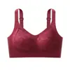 Nuevo Sujetador sin Costuras Levanta y Junta Transpirable sin Aros Encaje en Relieve Anti-flacidez Copa Fija Integrada Ropa Interior para Mujeres