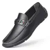 Nuevos Zapatos de Moda para Hombre de Cuatro Estaciones Estilo Británico Zapatos Beanie Zapatos Casuales de Cuero para Hombre Zapatos Casuales sin Cordones para Conducir para Hombre
