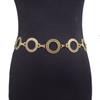 Anillo de cinturón estilo Chanel nuevo transfronterizo exquisita cadena de metal geométrica tallada moda para pantalones cadena de cintura OL madura para dama