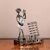 Porta-canetas de Mesa Balança e Toca Música, Artesanato em Ferro e Arte de Ferro Ornamento Fabricante Atacado Caixa de Música Criativa