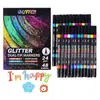 Set de marcadores de acrílico con 120 colores, con brillantina, doble punta, doble color, punta suave, set para dibujo a mano, disponible en fábrica transfronteriza, se puede enviar en nombre de los clientes