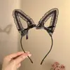 Diadema de Encaje con Orejas de Gato para Mujer, Estilo Cosplay, Exquisita con Dientes, Antideslizante, Diseño de Nicho, Moderna para Sesiones de Fotos