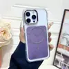 Funda de Teléfono Magnética de Hoja con Purpurina Dos en Uno Adecuada para Iphone1716Promax Marco de Cámara Galvanizado Anticaídas