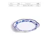 Vajilla de melamina A5 de porcelana azul y blanca, plato de imitación de porcelana de plástico, plato de disco, plato de pescado, plato vintage para restaurante de hotel.