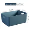 Caja de almacenamiento de plástico color Morandi caja de almacenamiento para armario ropa interior pantimedias caja de almacenamiento para snacks juguetes con tapa caja de almacenamiento