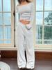 Conjunto de dos piezas de suéter y pantalones holgados de comercio exterior para mujer, traje informal de punto de manga larga con cuello alto, color sólido, estilo europeo y americano transfronterizo para otoño e invierno