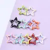 Estrella de Cinco Puntas de Dibujos Animados Hebilla de Resorte con Goteo de Aceite Accesorios Metálicos para Joyería DIY Colgante Lindo Anillo de Conexión Pintado de Colores