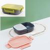 Lonchera rectangular simple cuadrada de doble capa sellada con traje de botella de agua para niños Lonchera de plástico con vaso de agua deportivo