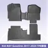 Adecuado para Coreano Coreano 11-17 Kia Ray Gasolina 3D Material para Todo Clima Tpe Alfombrillas para Piso de Coche