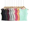 Nuevo top sin mangas de verano estilo europeo y americano para chica sexy con escote en V cruzado, estilo puro deseo, ajustado, corto, adelgazante, para mujer