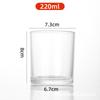 Vaso de Vidrio Grueso Simple para Velas Vaso de Vidrio Transparente para Velas Vaso para Velas de Aromaterapia DIY Adornos para Portavelas de Dormitorio