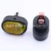 Interruptor tipo Barco Ovalado 12-24V Luz Led Balancín Indicador Led Plástico 12V20A Alta Corriente Amarillo