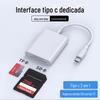 Aplicável a leitor de cartão para celular Huawei Xiaomi Apple tipo três-em-um conversor typec para otg cartão de memória tf cartão SD