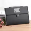Bolsa tipo acordeón con cierre de hebilla portátil, patrón de diamantes, tamaño A4, 13 compartimentos grandes para archivos de datos, bolsa para guardar exámenes estudiantiles, venta al por mayor