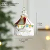 Colgantes para decoración de árbol de Navidad de productos nuevos transfronterizos, pequeños adornos colgantes creativos pintados a mano con vidrio, decoraciones de ambiente temáticas de erizo y oso
