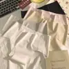 Pantaletas lisas de seda helada sin costuras para mujer, estilo fino de verano con entrepierna de algodón puro, transpirables, sexys, estilo femenino, bragas de triángulo de cintura media