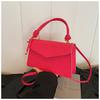 Bolsa de mão retrô simples feminina 2024 outono nova coreana cor sólida listrada bolsa de ombro crossbody pequena bolsa quadrada bolsa feminina