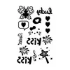 Nuevas pegatinas de tatuajes de purpurina creativas de bricolaje transfronterizas de Amazon para niños y adultos, Y2K Navidad Halloween